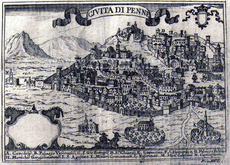 Penne: incisione del 1703